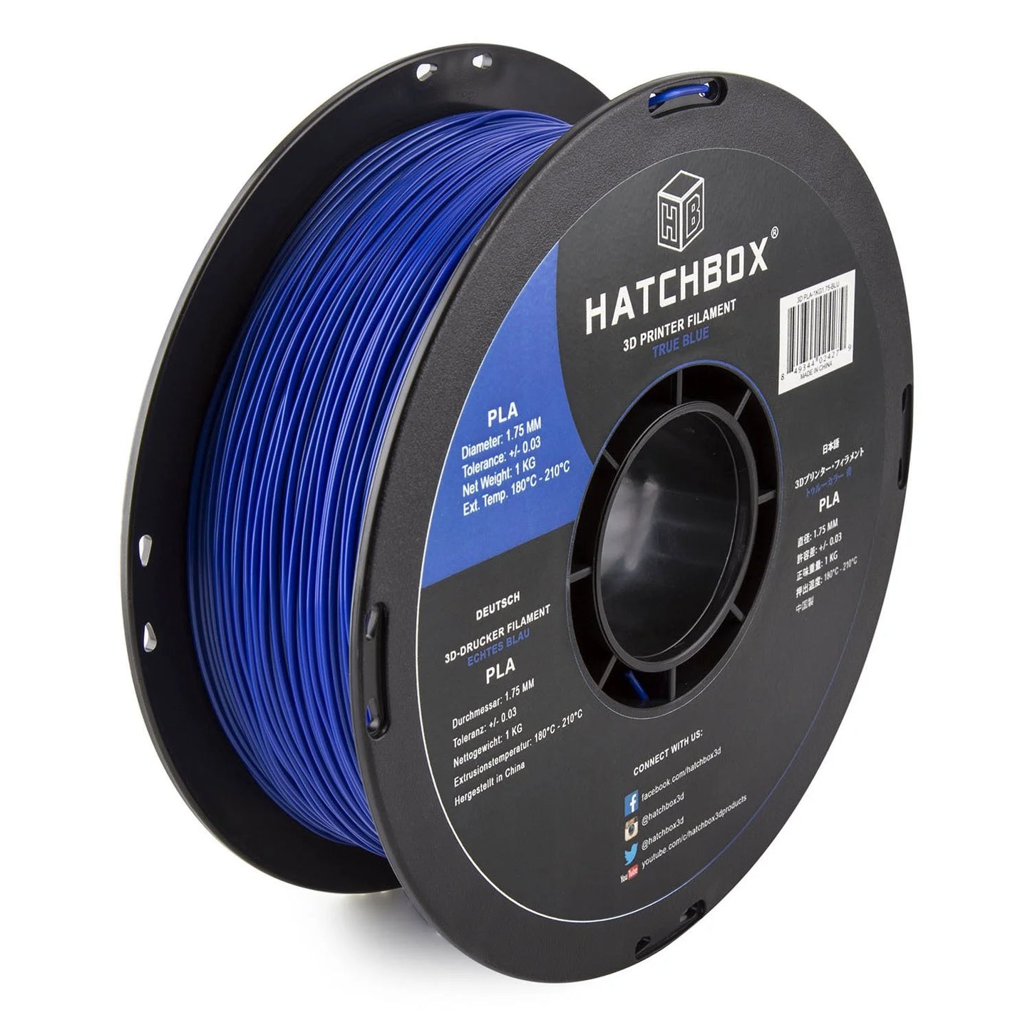 Hatchbox3D 1.75mm PLA -Blue