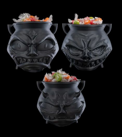 Set of 3 cauldron candy bowl holders - 5.5" tall - Contrive3D