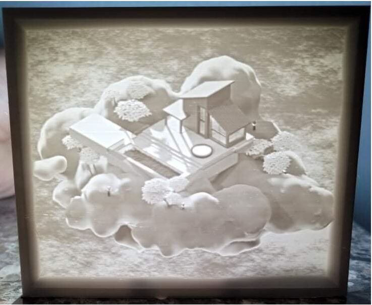 Contrive3D 3D Printed Plane Style Lithophane in Lubbock Texas