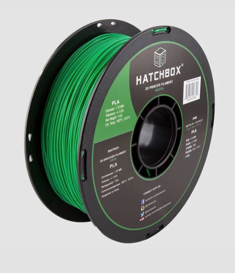 Contrive3D sells Hatchbox3D 1.75mm PLA 3D Printing Filament in Lubbock Texas. Pictured is Green.