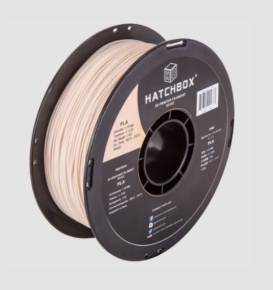 Contrive3D sells Hatchbox3D 1.75mm PLA 3D Printing Filament in Lubbock Texas. Pictured is Beige.