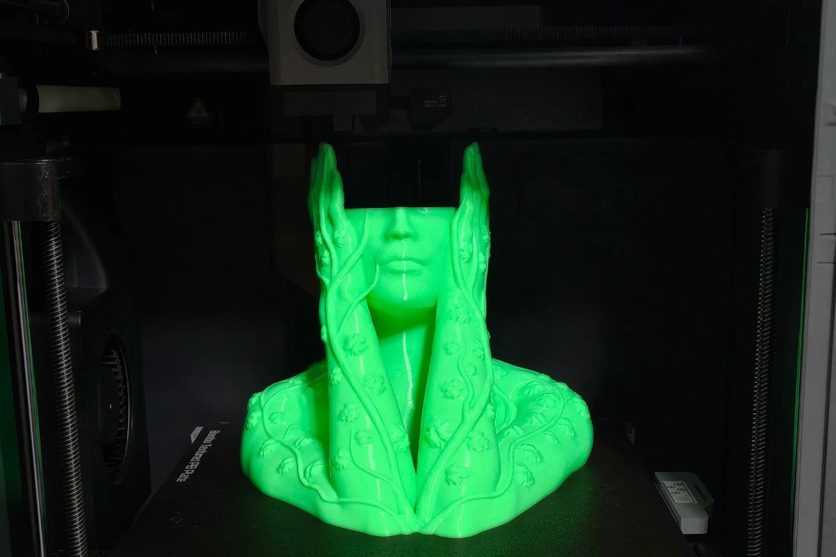 3D Print of a woman covered in vines and her head is a planter - 3D printed by Contrive3D West Texas