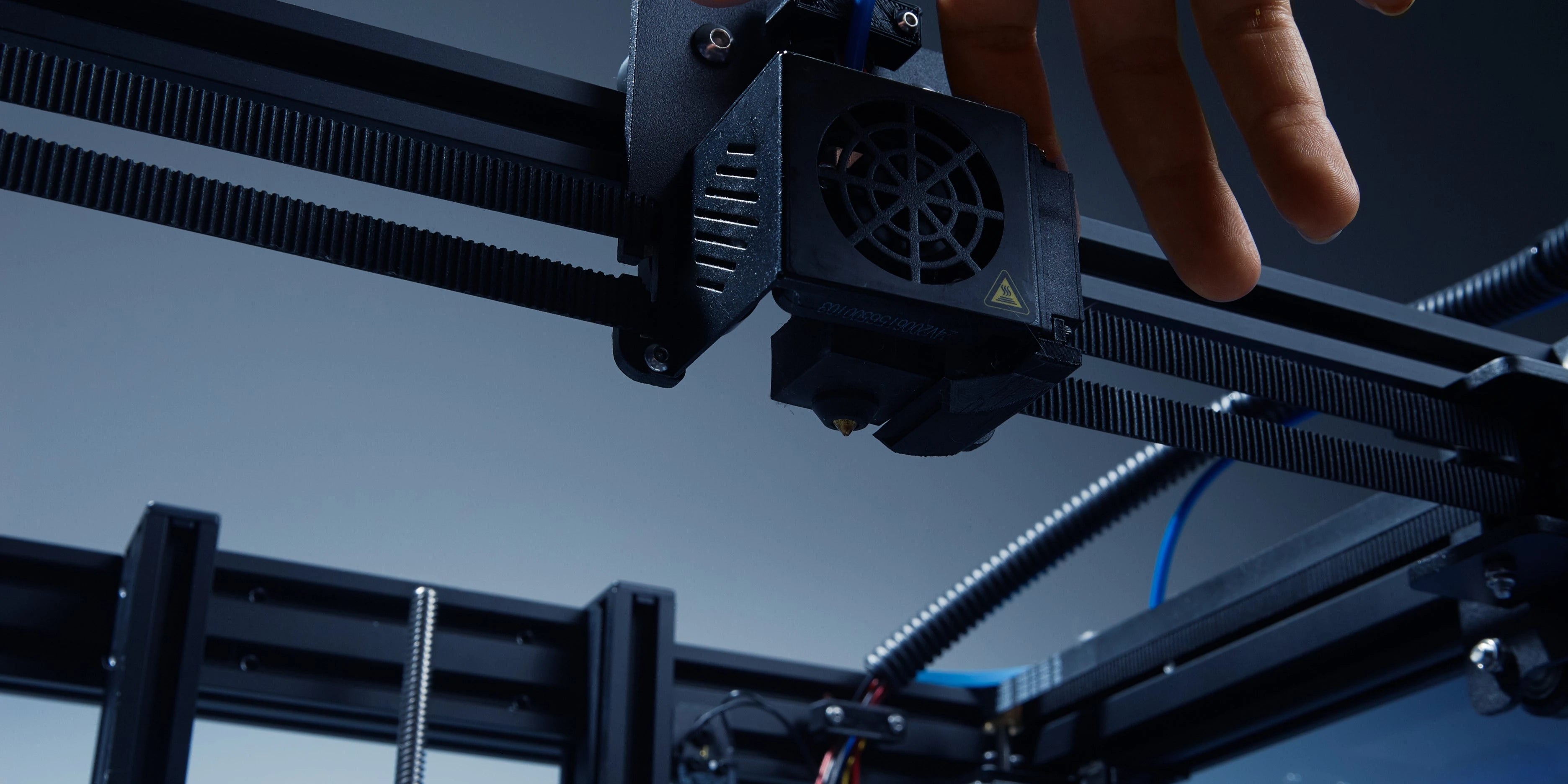 the gantry of Ender 5 3D printer to represent 3D printer repair and/or maintenance offered in West Texas, Lubbock, TX by Contrive3D