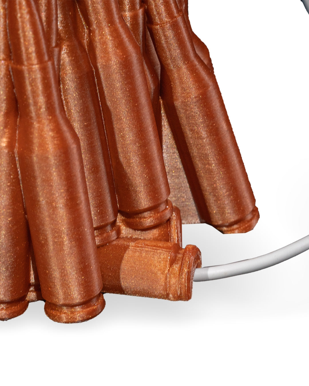 Close up of the cord insertion area of the phone stand