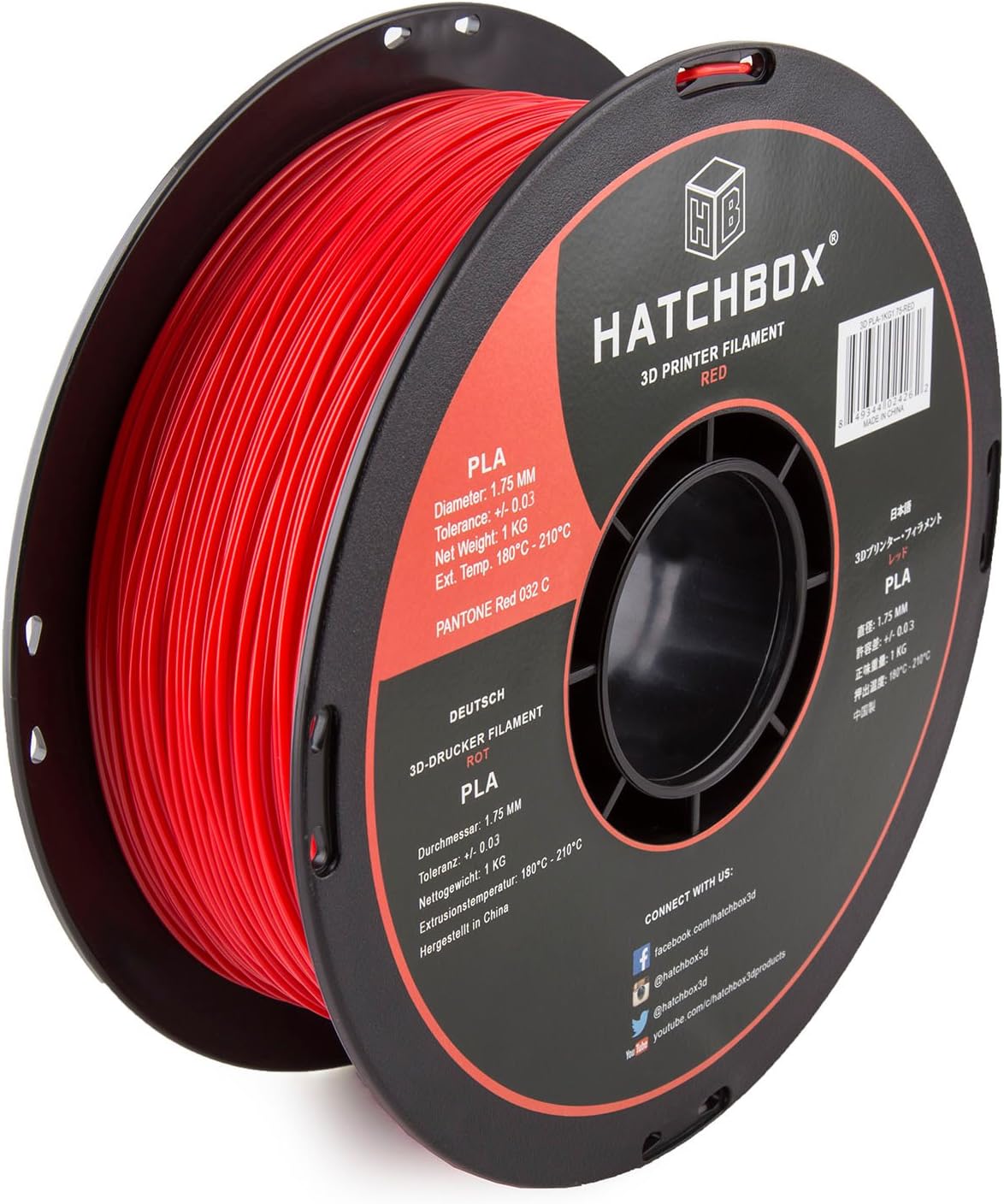 Hatchbox3D 1.75mm PLA Pro+