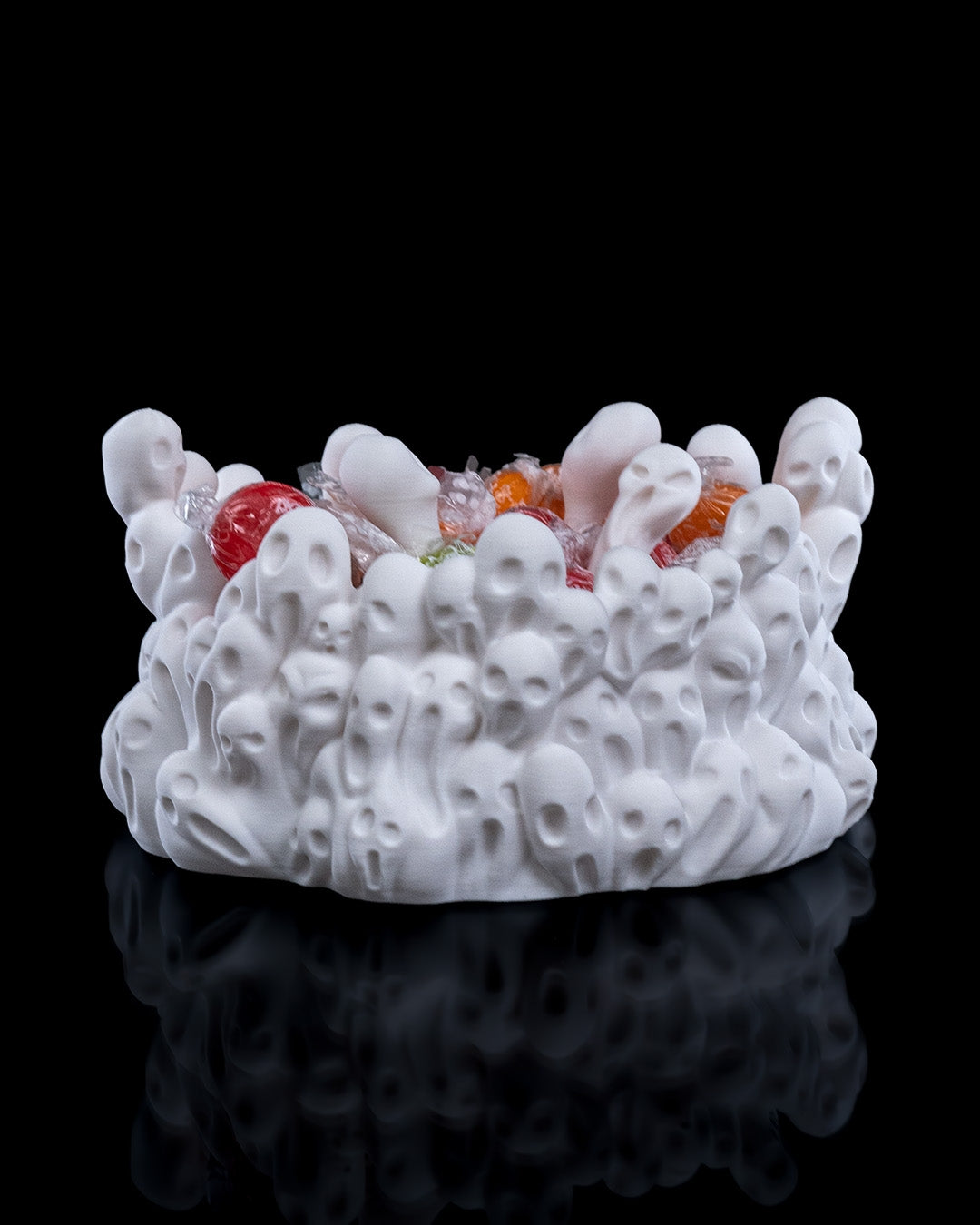 Haunted-style 3D printed candy dish, PLA material, custom décor by Contrive3D Lubbock, Texas