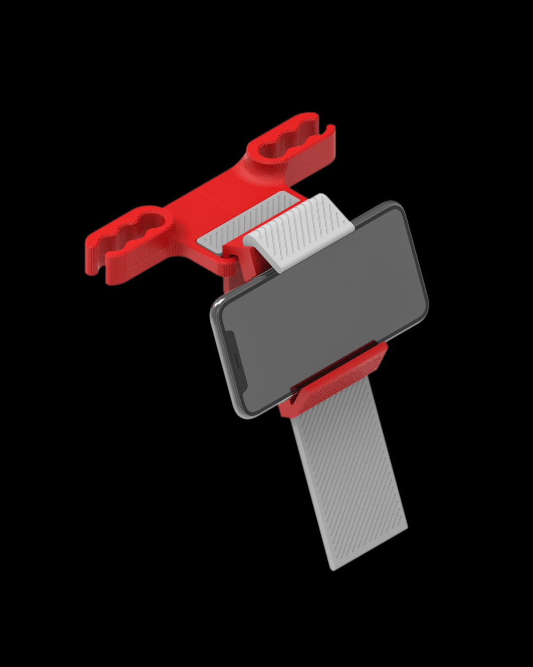 Phone holder component of AutoEase Complete Passenger Kit.