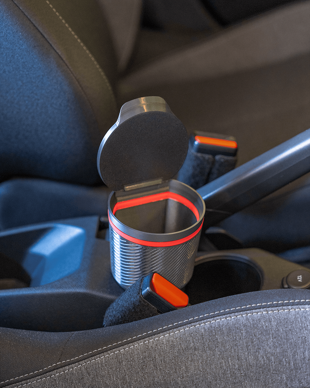 Back seat / front seat trash can included with AutoEase Complete Passenger Kit