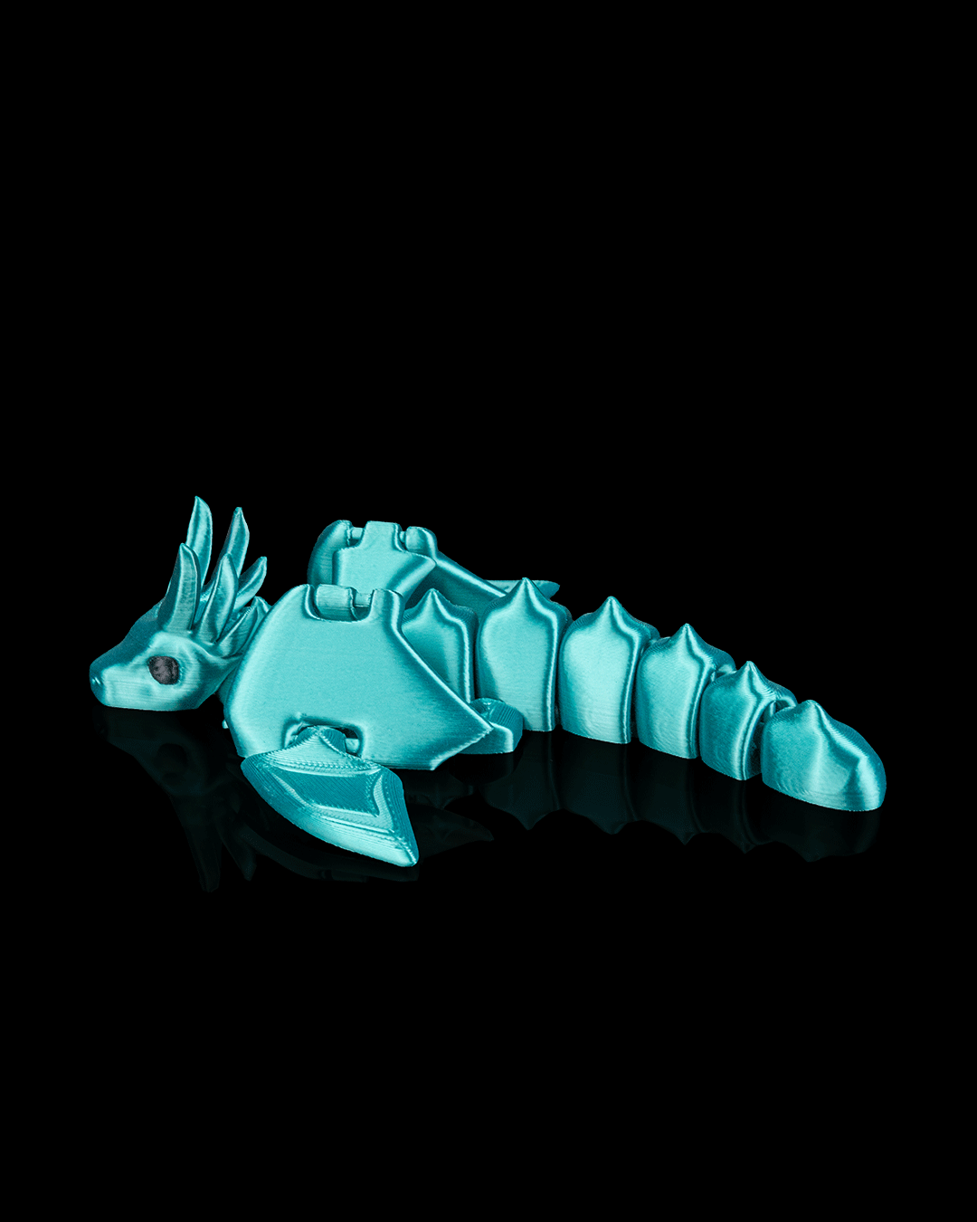 Poseable Flexi Sky Dragon toy showing side view