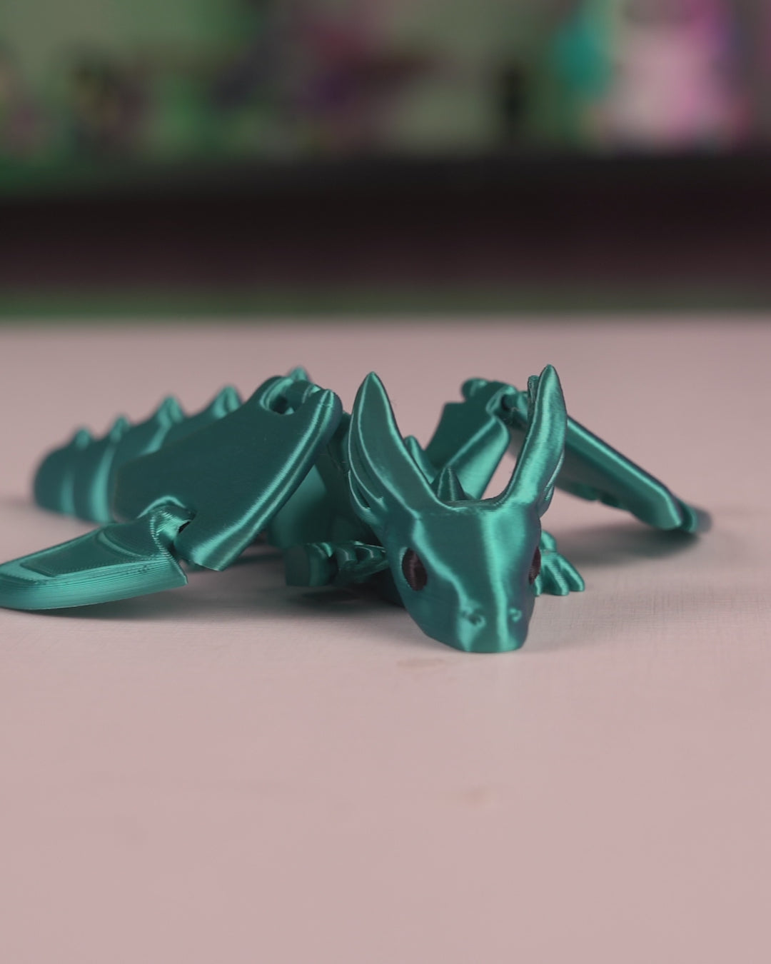 360-degree showcase of the Flexi Sky Dragon 3D printed articulated toy