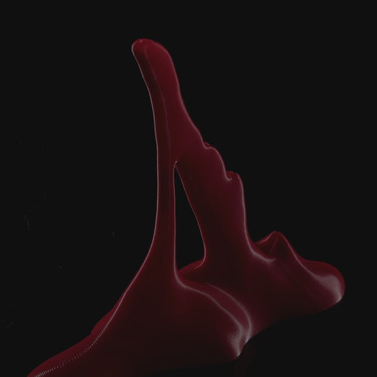Spooky horror décor knife stand with blood-like drip effect video