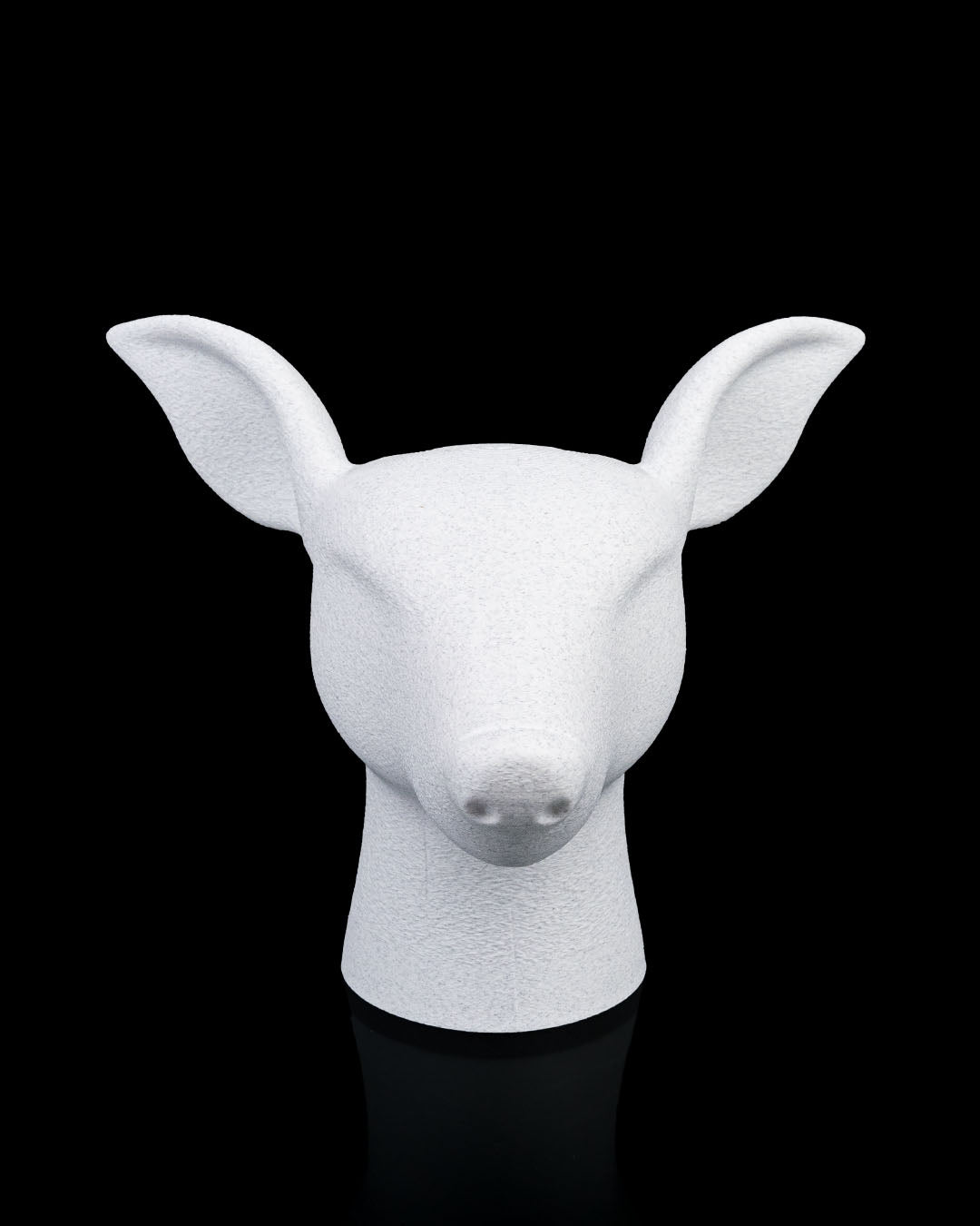 Side view of Rootolph the Planter showing smooth 3D printed surface and reindeer design. - single color