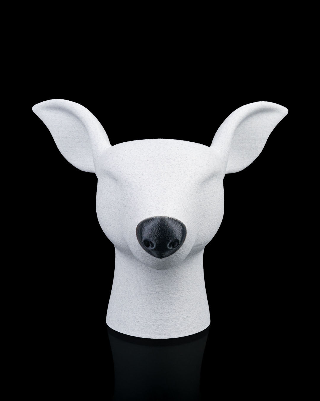 3D printed Rootolph the Planter shaped like a reindeer head 